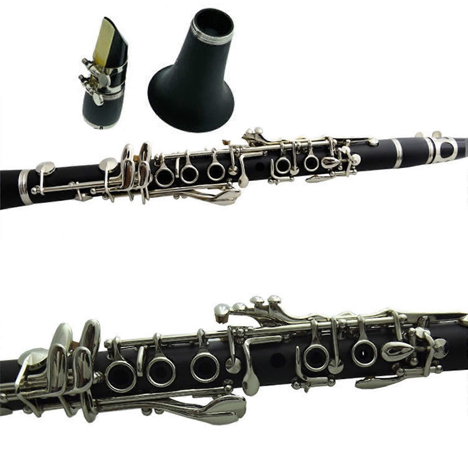 Beginner Ebonite Clarinet for Students with Consistent Warm Tone and Ergonomic Key Spacing