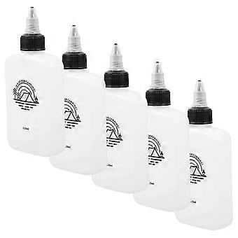 Conjunto de 5 Frascos para Condimentos e Óleo, em Plástico, Herméticos e à Prova de Vazamentos, com Bolsa de Lona para Armazenamento, Ideais para Camping, Trilhas e Piqueniques, Capacidade de 120ml