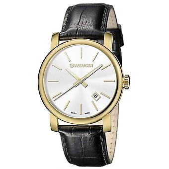 Wenger urban classic vintage Swiss Quartz Analog Man Watch with Cowskin Bracelet 01.1041.119
