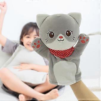 24cm Cat Hand Puppet, Soft Plush with PP Cotton Filling, Interactive Educational Toy for Parent-child Storytelling