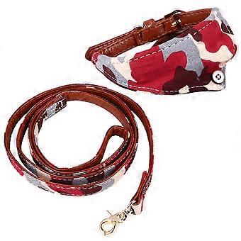 Pet Collar Camouflage Pet Pulling Rope for Outdoors 4Pcs Pack
