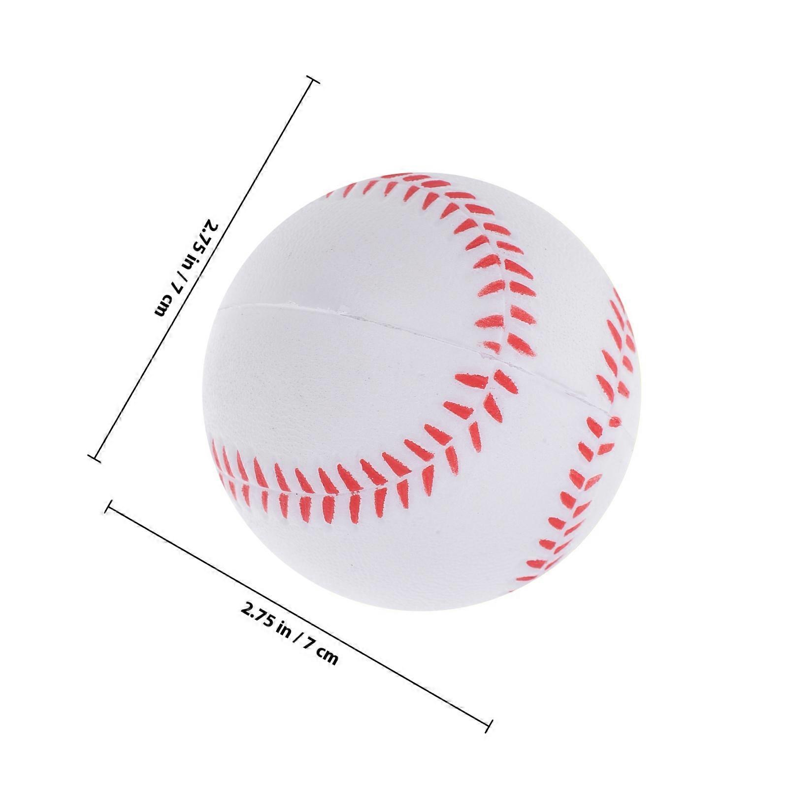 Soft Baseballs Flexible PU Baseballs for Practice 12Pcs White Training Balls