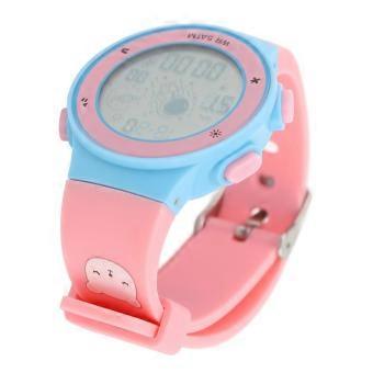 Orologio digitale per bambini, con retroilluminazione LED colorata, resistente all'acqua fino a 50 metri, cronometro, calendario, sveglia e cinturino in TPU. Visualizzazione delle ore in formato 12 o 24, funzione cronografica.