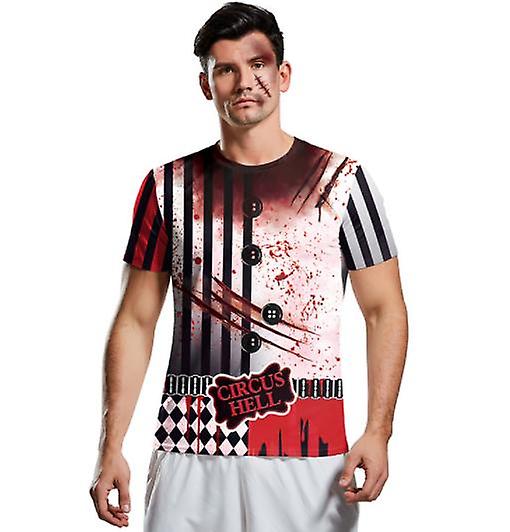 2022 Men's And Women's Horror Bloody 3d Digital Printing Halloween Costume Crew Neck Short Sleeve Top