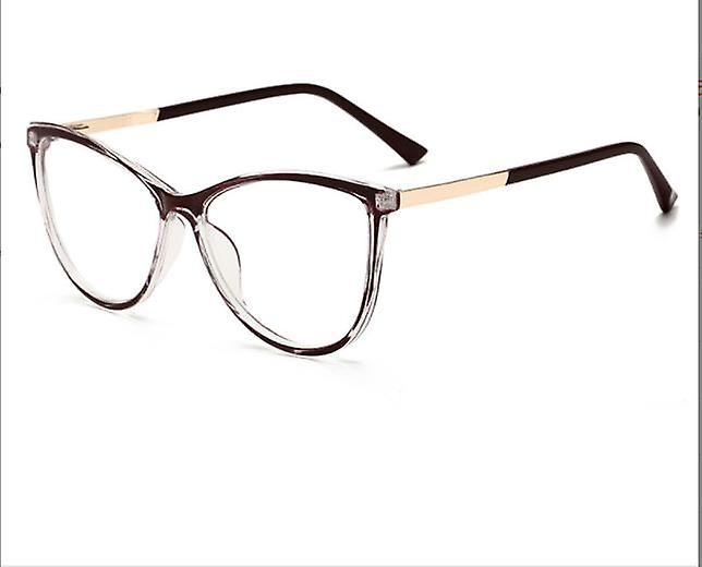 2022 Luxury Brand Flat Lens Blue Light Blocking Glassesfashion Brand Popular Cat Eye Computer Glasses