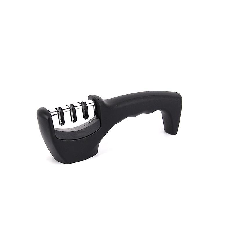 3 Stage Kitchen & Pocket Knife Sharpener - Manual Knife Blade Sharpener