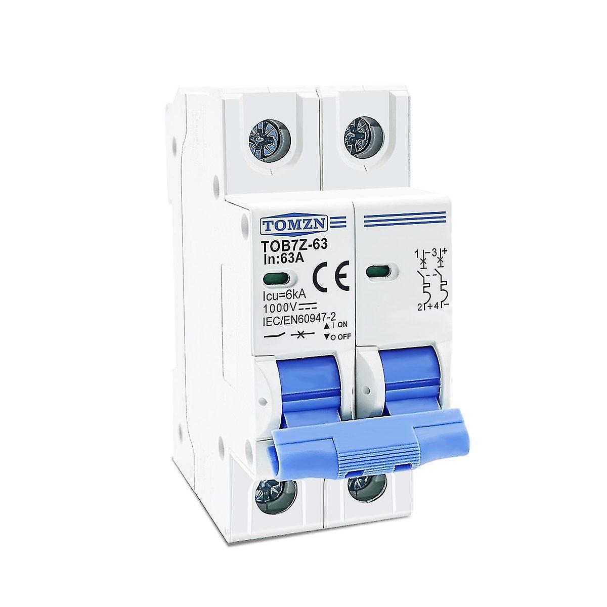 16A 2p Dc 1000v Solar Mini Circuit Breaker For Pv System