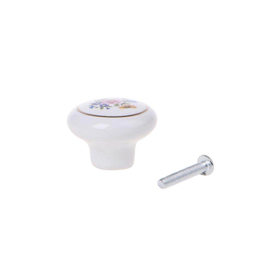 Ceramic Kitchen Door Knobs Cabinet Drawer Cupboard Locker Pull Handle