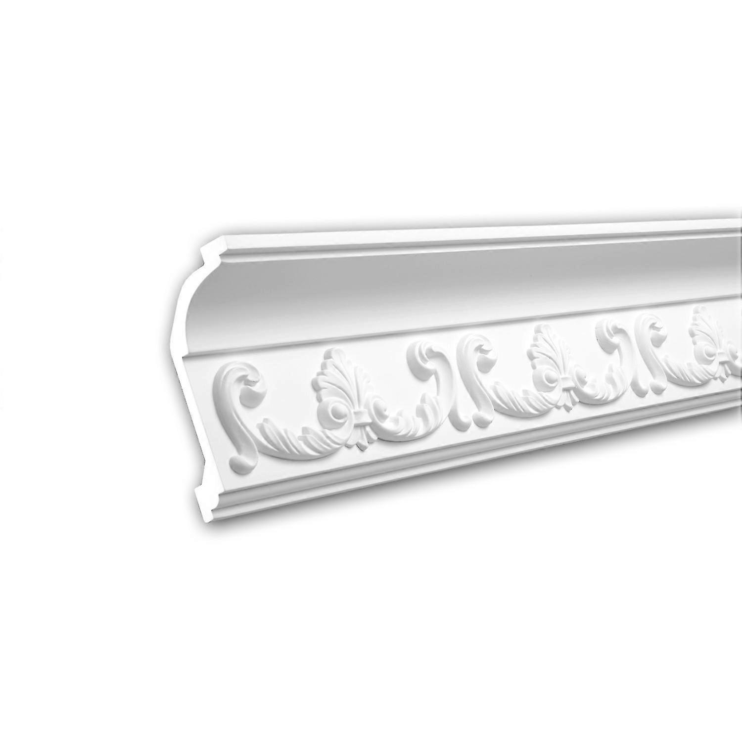 e-Delux GmbH 1 x Corniche 150166 Profhome blanc Mousse de polyuréthane rigide prétraité léger, solide, indéformable