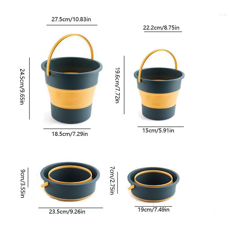1pc Convenient Folding Bucket Car Folding Bucket Folding Fishing Bucket Folding Telescopic Thickened Plastic Bucket