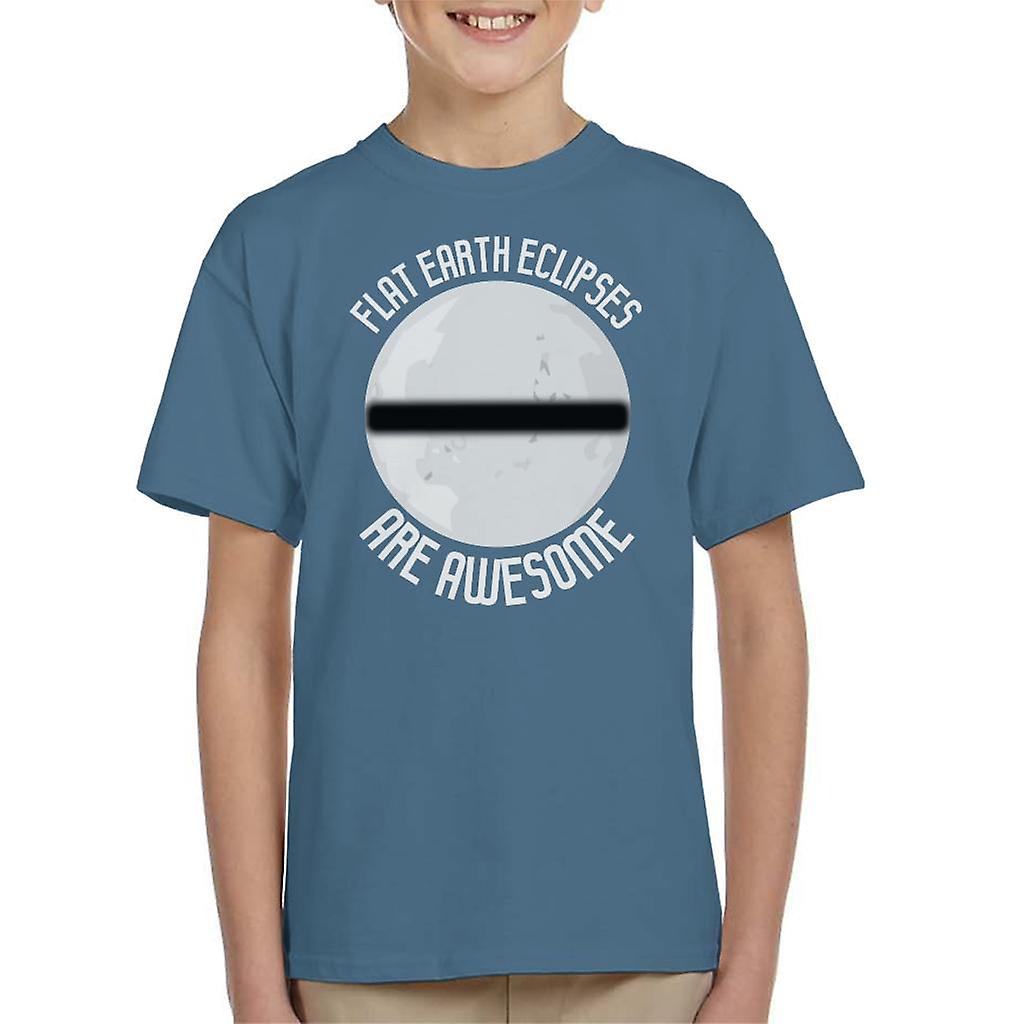 Flat Earth Eclipses Are Awesome Kid's T-Shirt