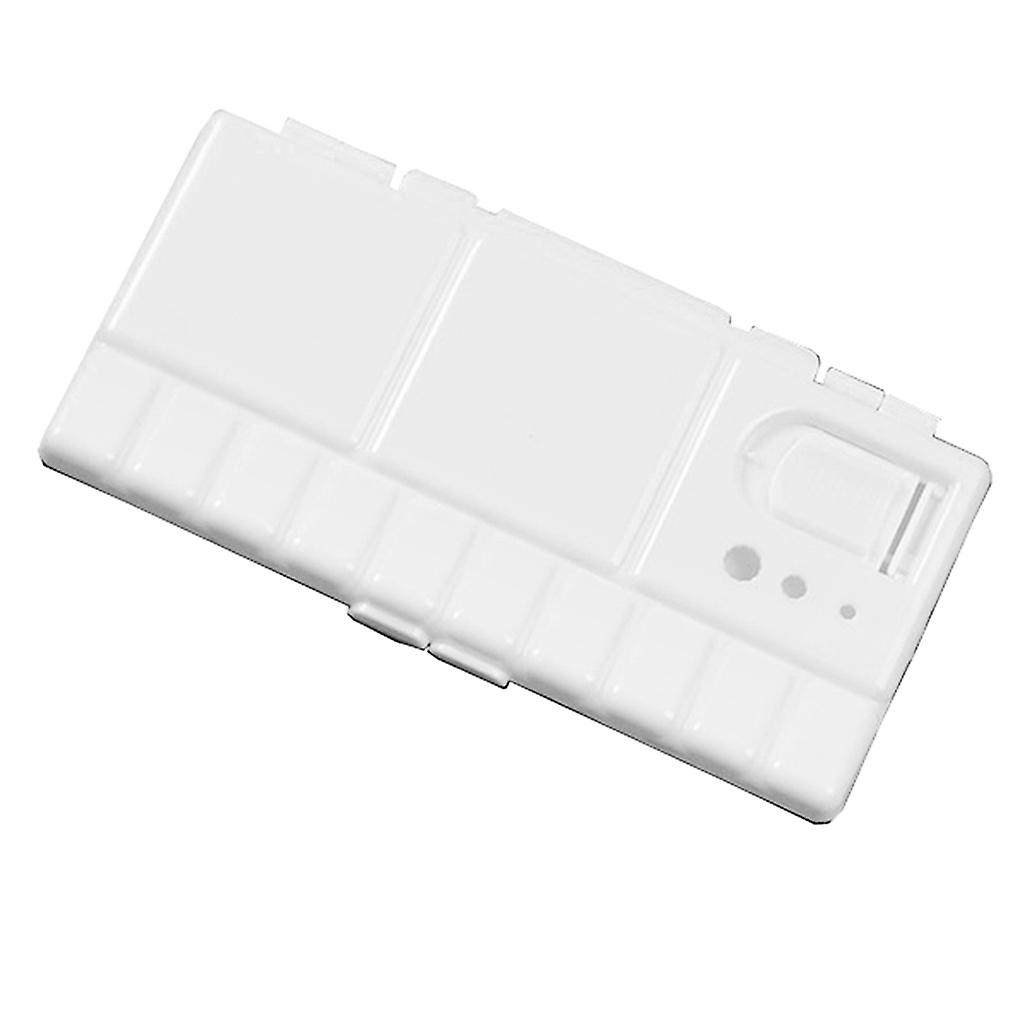White Plastic Paint Palette Box Watercolor Tray With 25 Grids Flip Cap Folding A