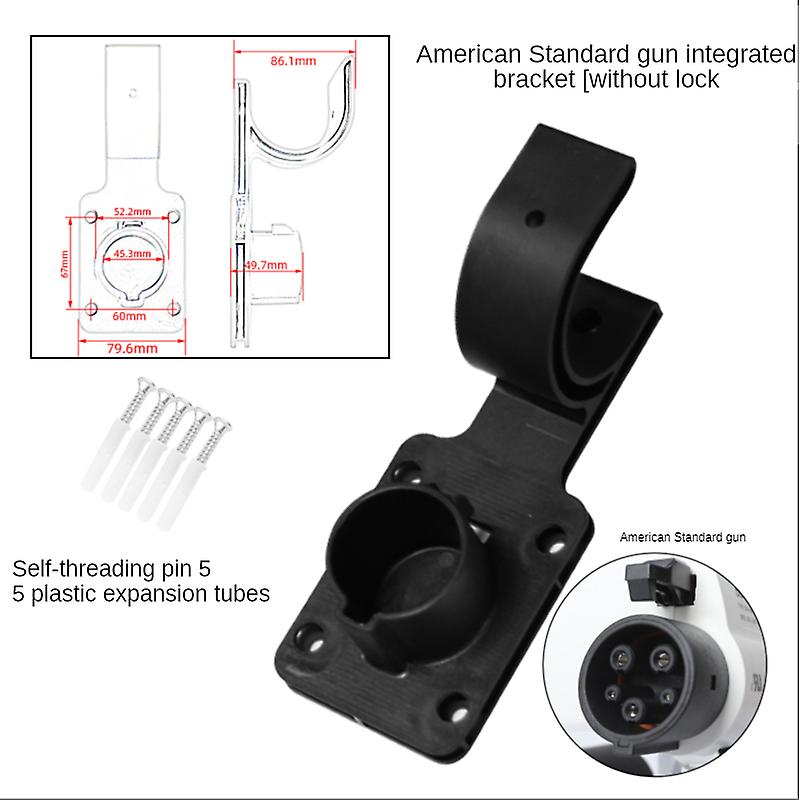 Ev Charger Cable Holder Gun Head Socket For Type1  Type2 Evse J1772 Connector Socket Plug