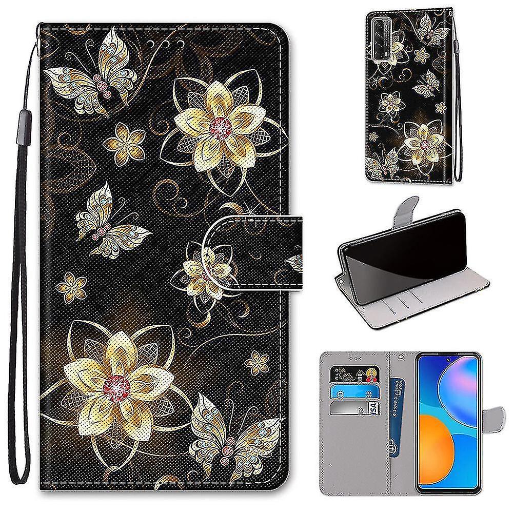 Compatible With Huawei Y7a Flower Butterfly Mobile Case