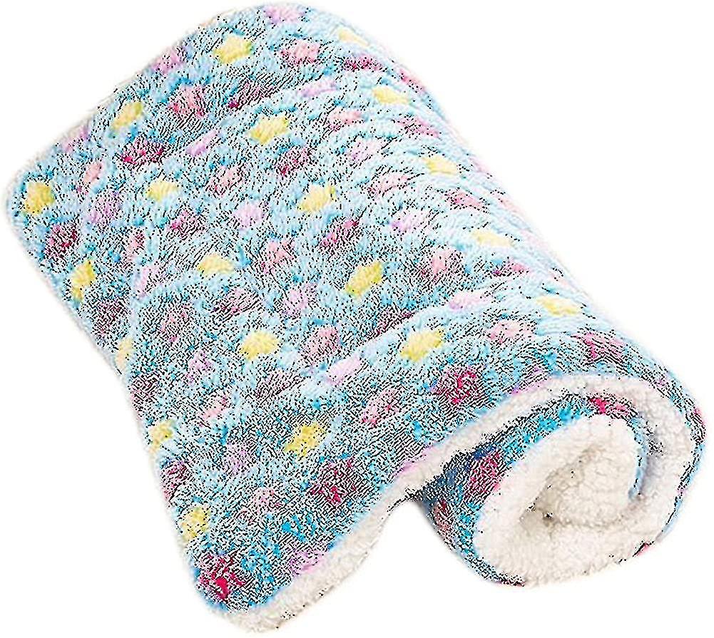 Dog Cat Pet Blankets Fleece Washable Sleeping Mats Warm Fluffy Puppy B