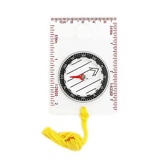 Sturdy Acrylic Ruler Magnifier Compass Lanyard Waterproof Pocket Size Outdoor Ca