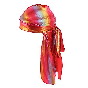 Unisex Silk Satin Wrap Bandana Stylish Laser Imitation Silk Beanie Caps For Any Outfits In Daily Life