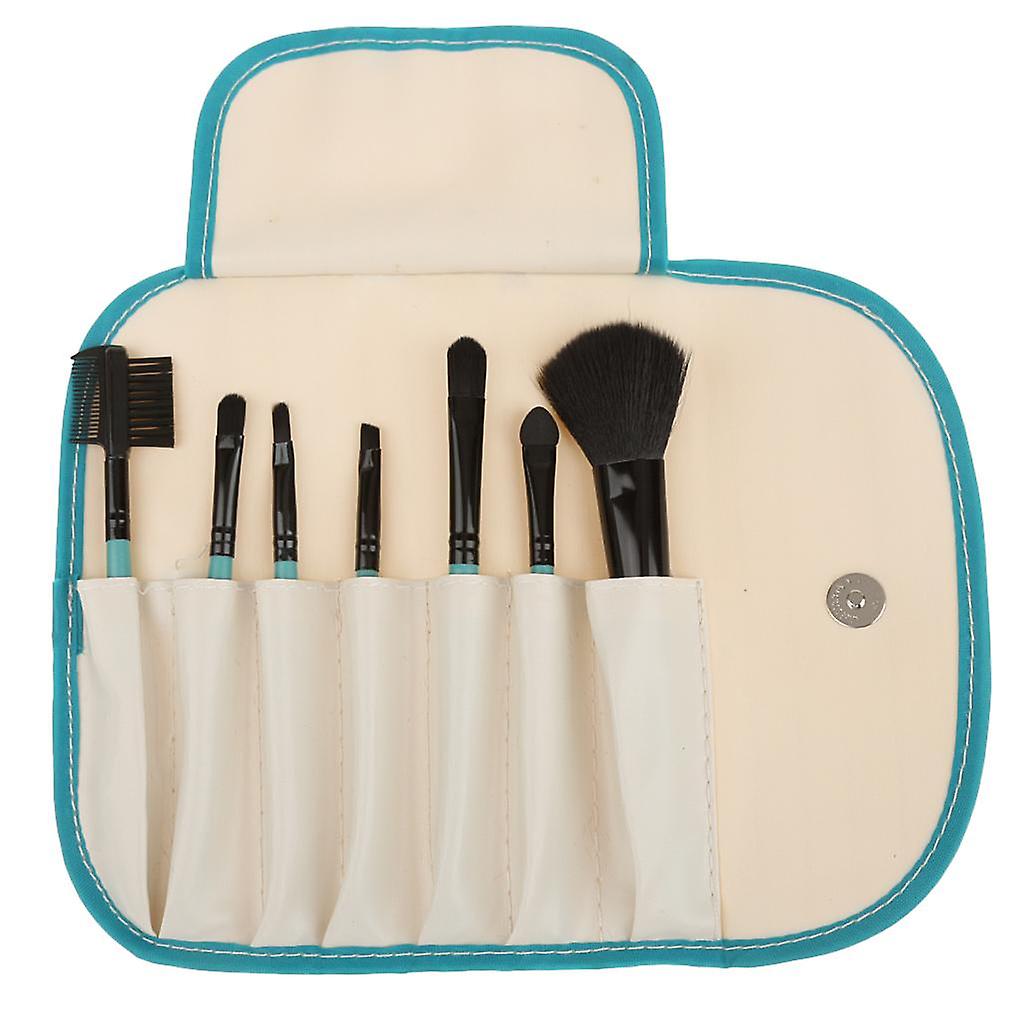 7pcs Soft Cosmetic Makeup Blush Eyeshadow Brush Set + Pouch Bag Case