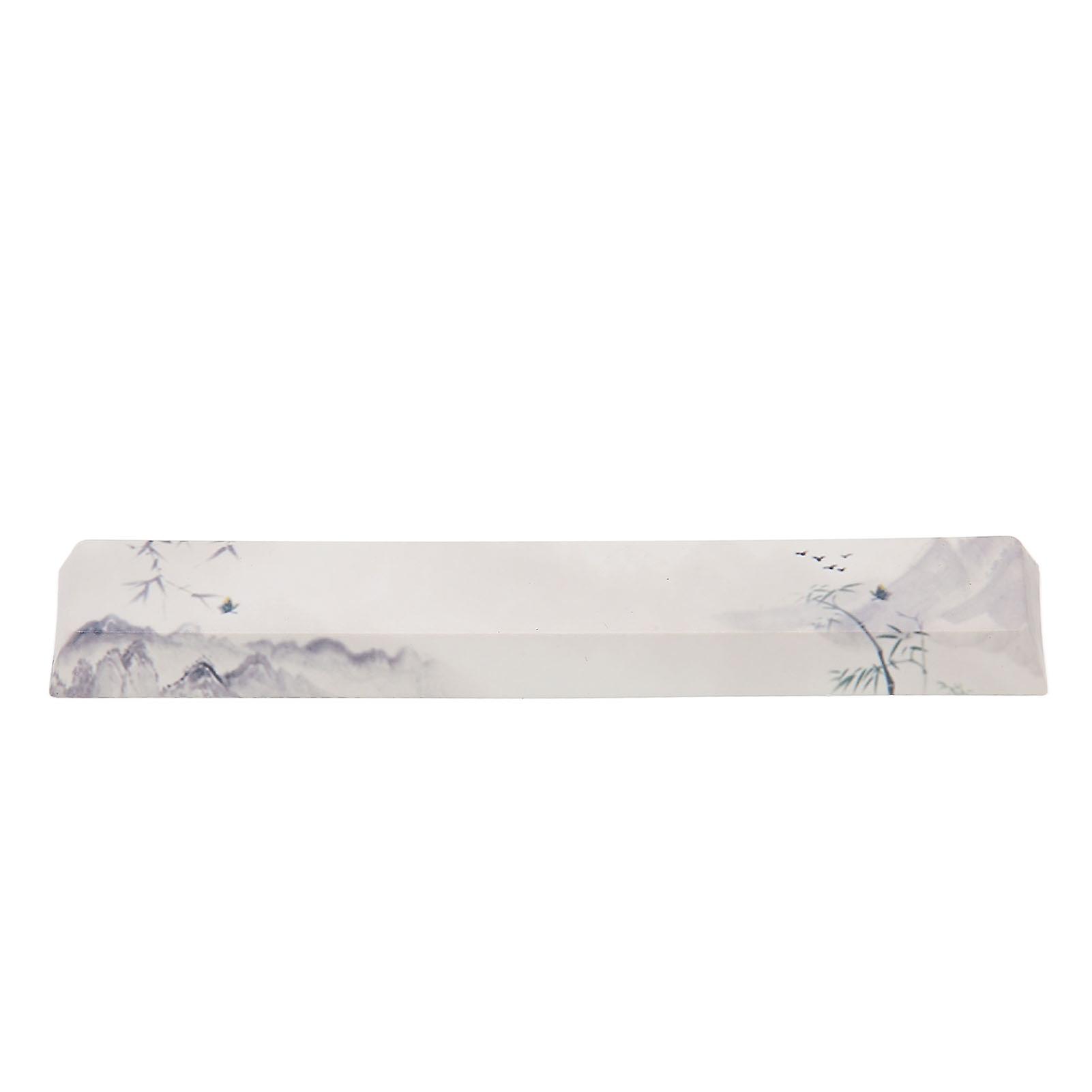 Spacebar Keycap PBT Ink Mountain Pattern DIY Universal Mechanical Keyboard Replacement Accessories