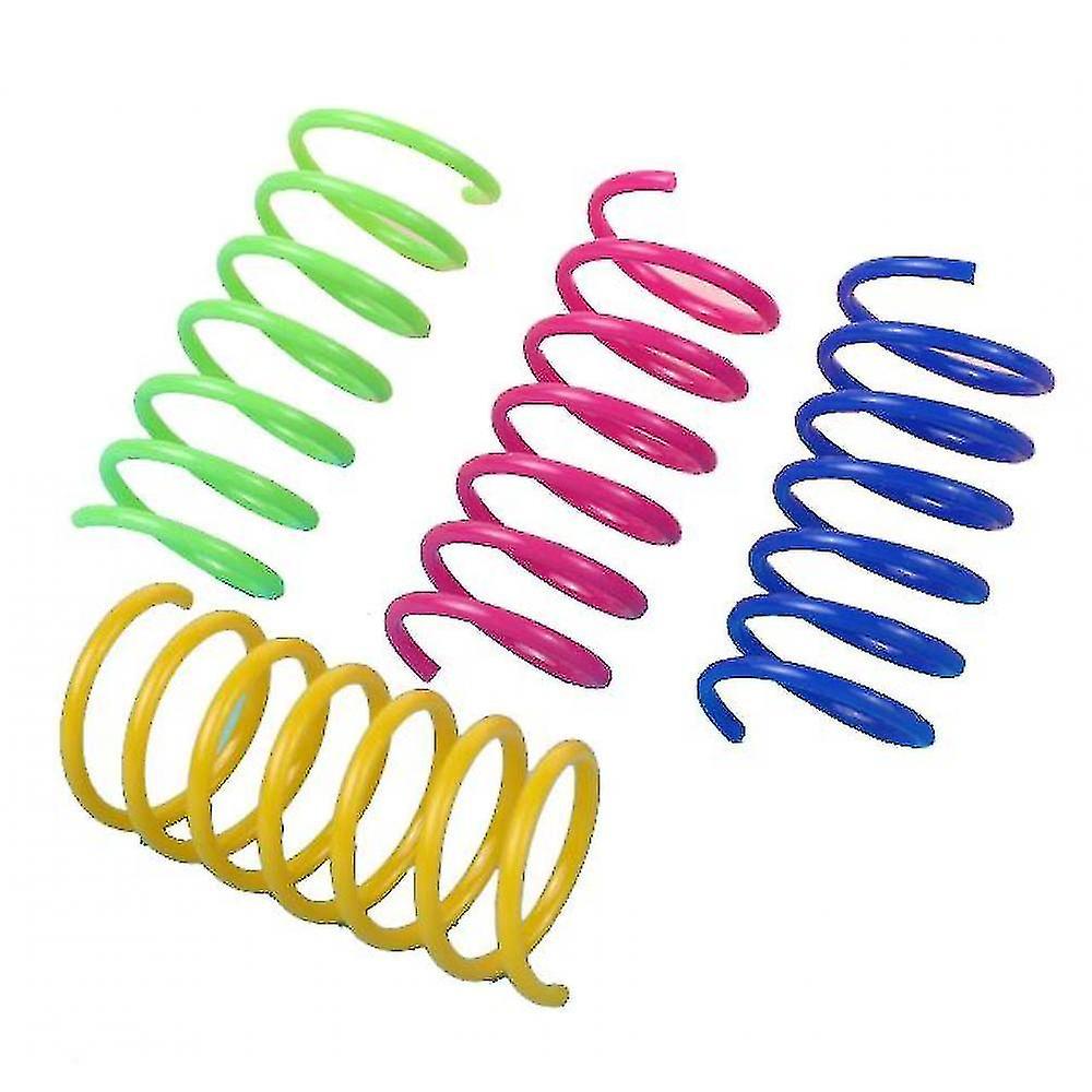 Cat Toys 4 Packs Of Color Plastic Spring Cat Toys For Cats
