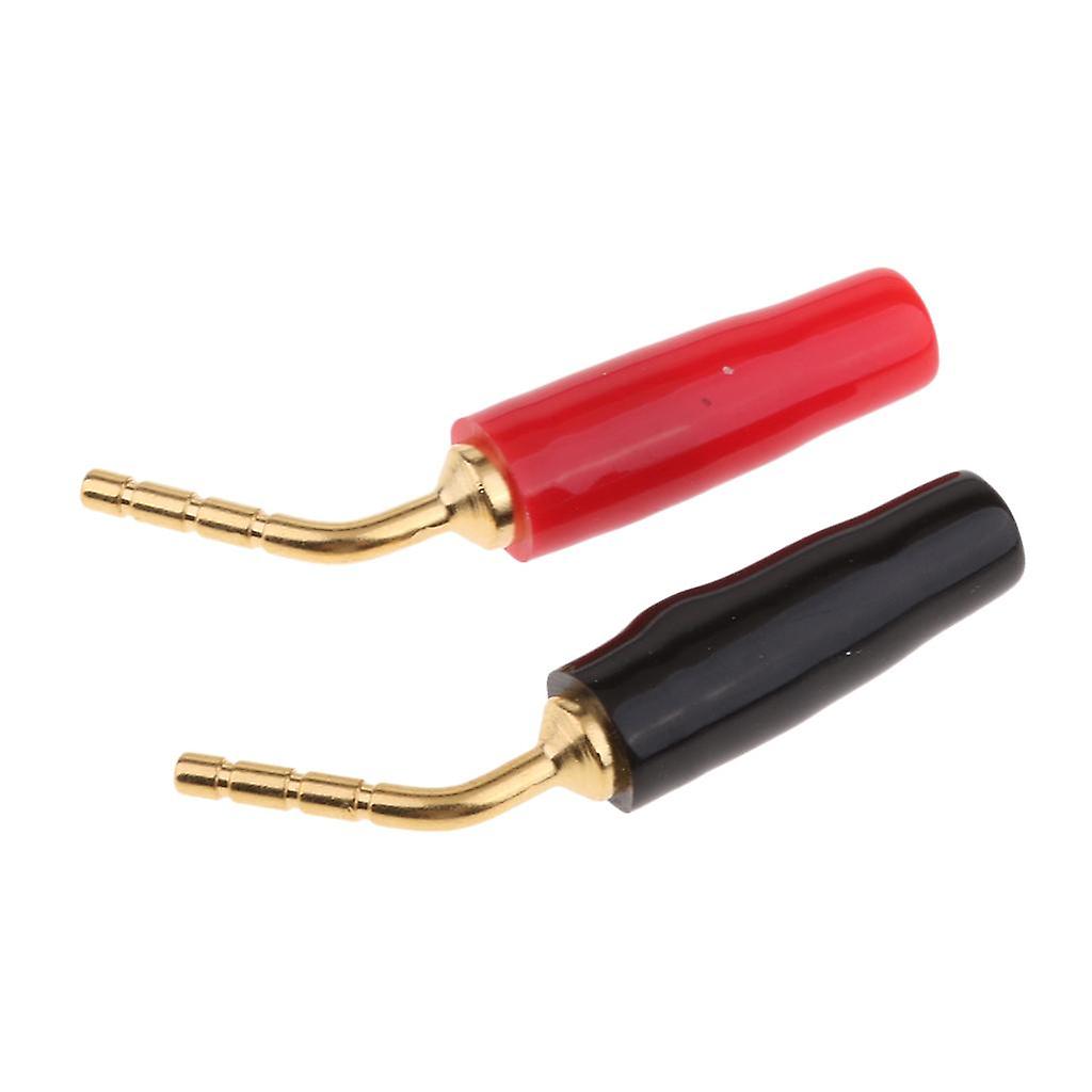 2mm Banana Plug Screw Type Audio Speaker Cable Connector Copper Gold Plated