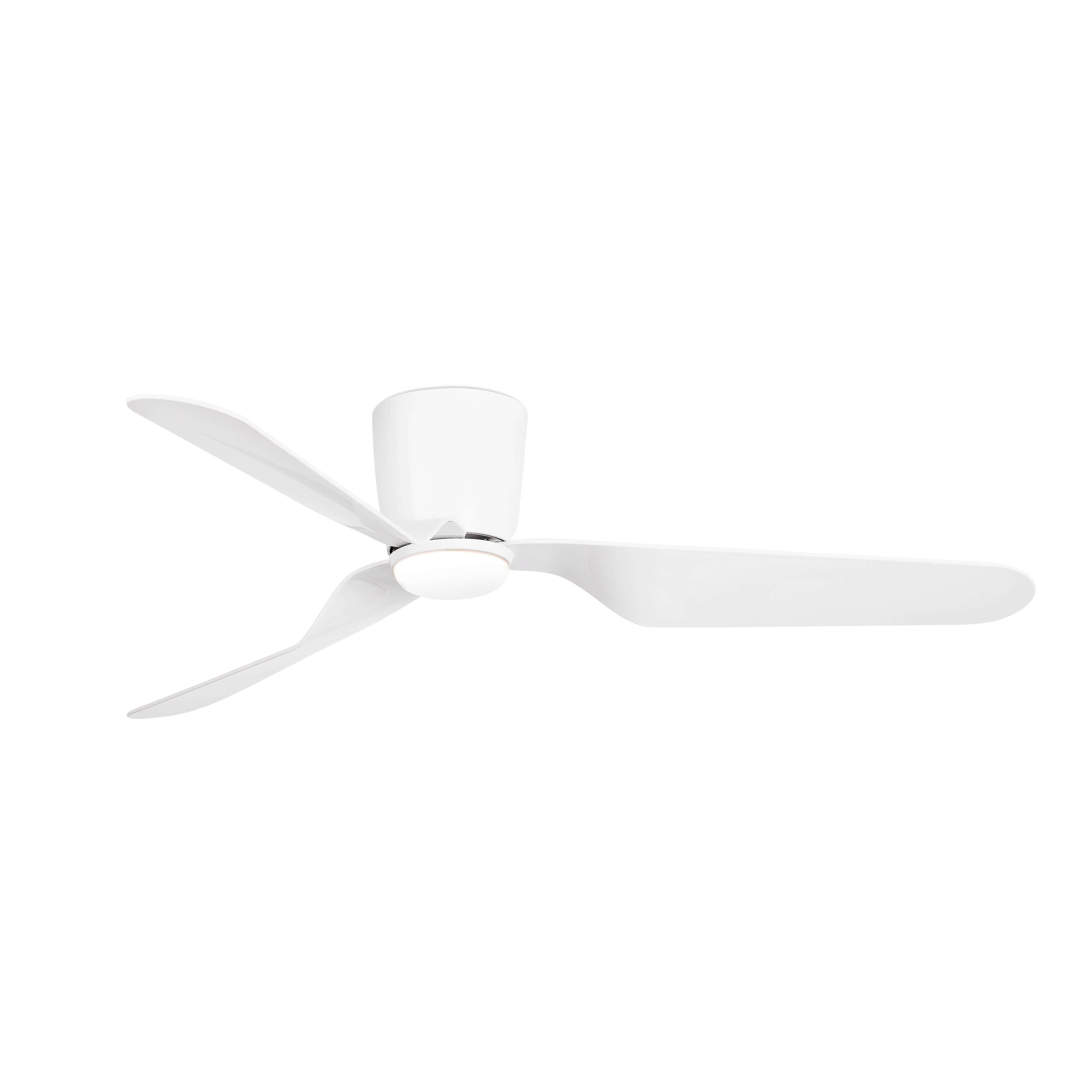 DC ceiling fan Pemba White with LED light and remote