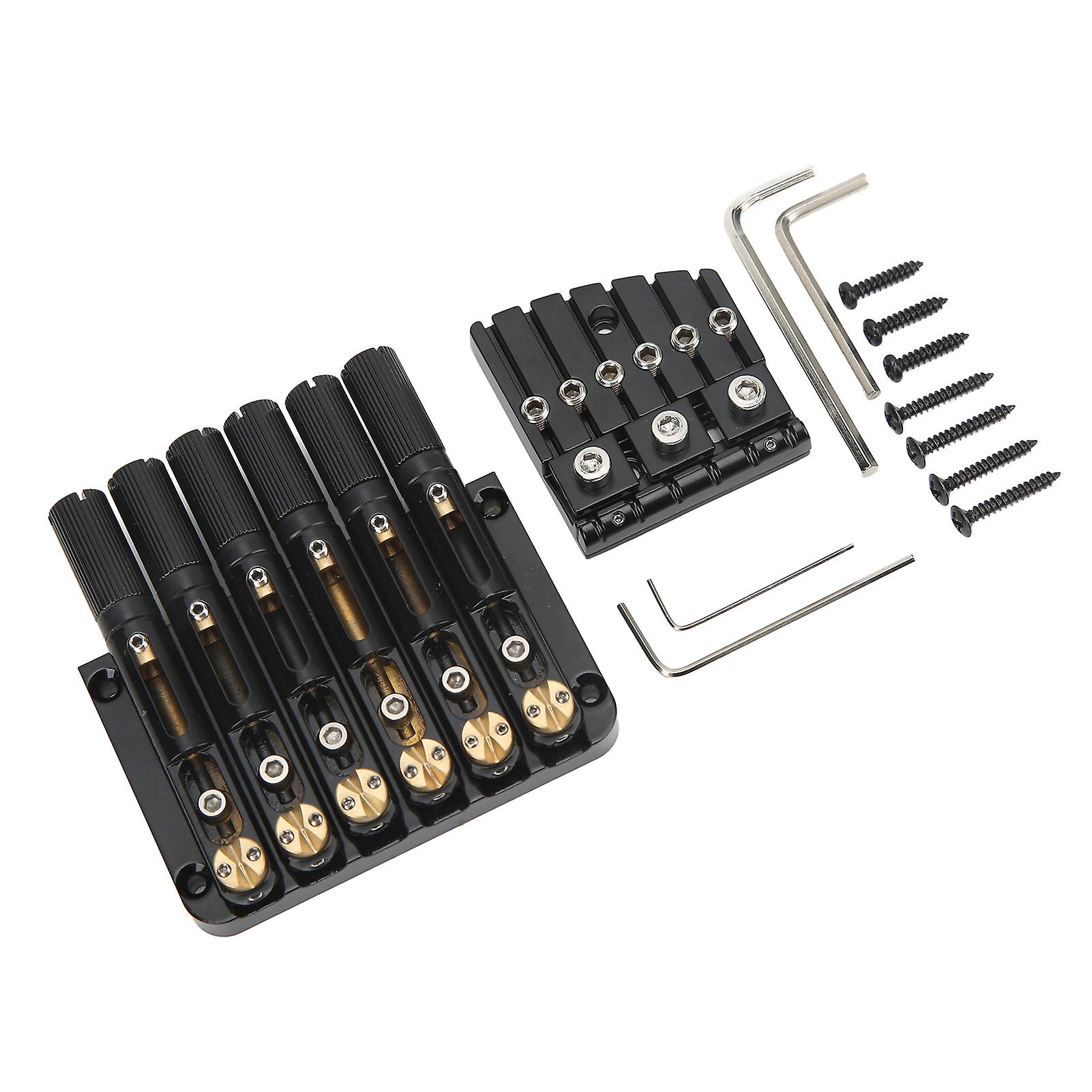 6 String Headless Guitar Bridge Retro Style Metal High Hardness Headless Guitar Replacement Bridge 