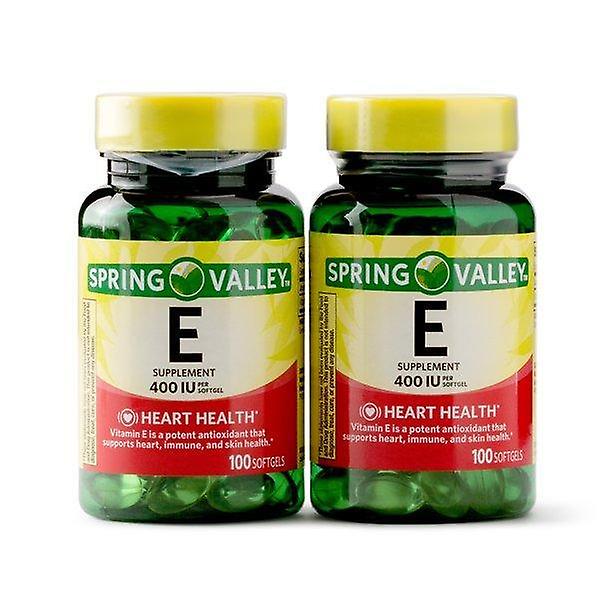 Spring Valley E Vitamini Softgels 400 Iu, 100 Sayım, 2 Paket
