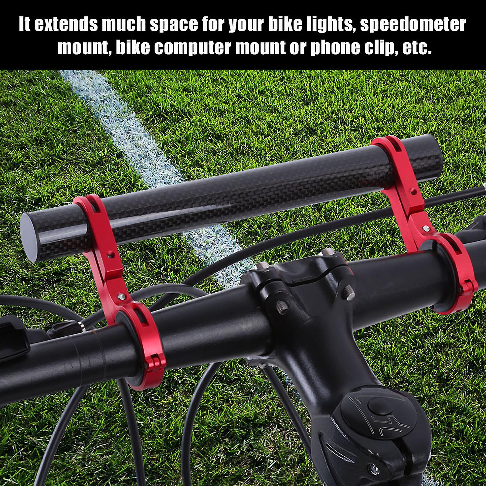 Handlebar Extension Mount Bicycle Handlebar Bracket Extension Mount Holder for Bike Light Flashlight Speedometer(Red)