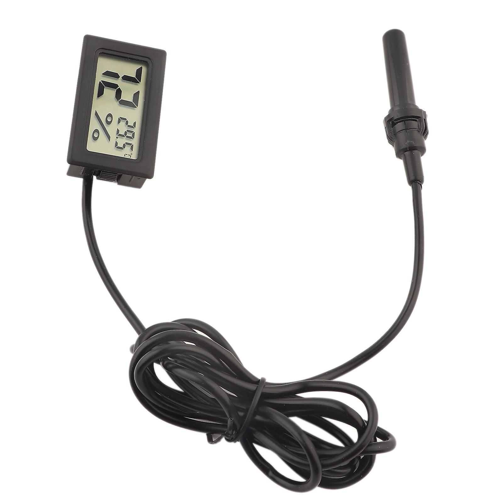 Thermomètre hygromètre LCD pour violon, guitare, ukulélé (noir)
