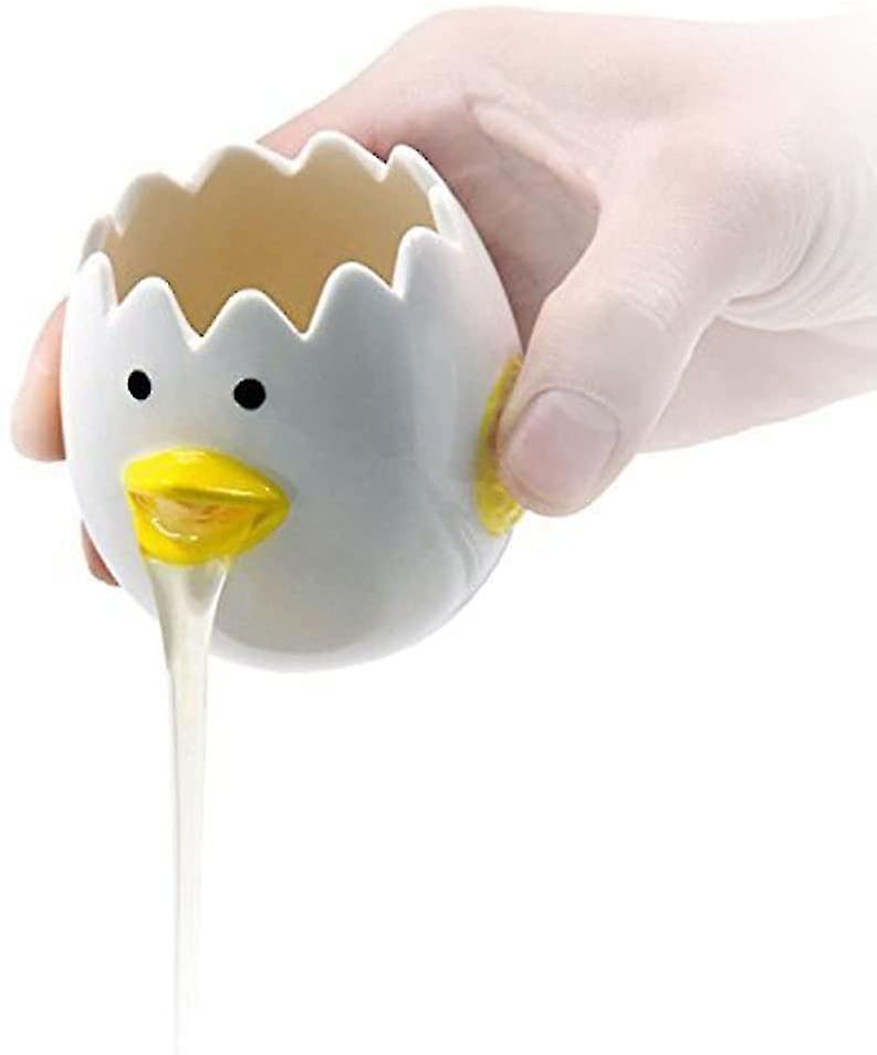Cute Egg Separator Ceramics Vomiting Chicken Egg Yolk White Separator Practical Household Small Egg 