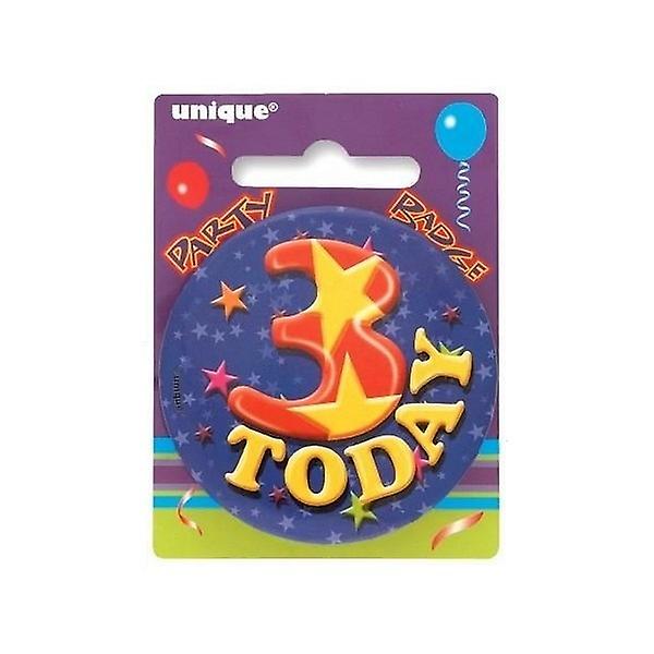Unique Party Today Stars 3rd Birthday Badge
