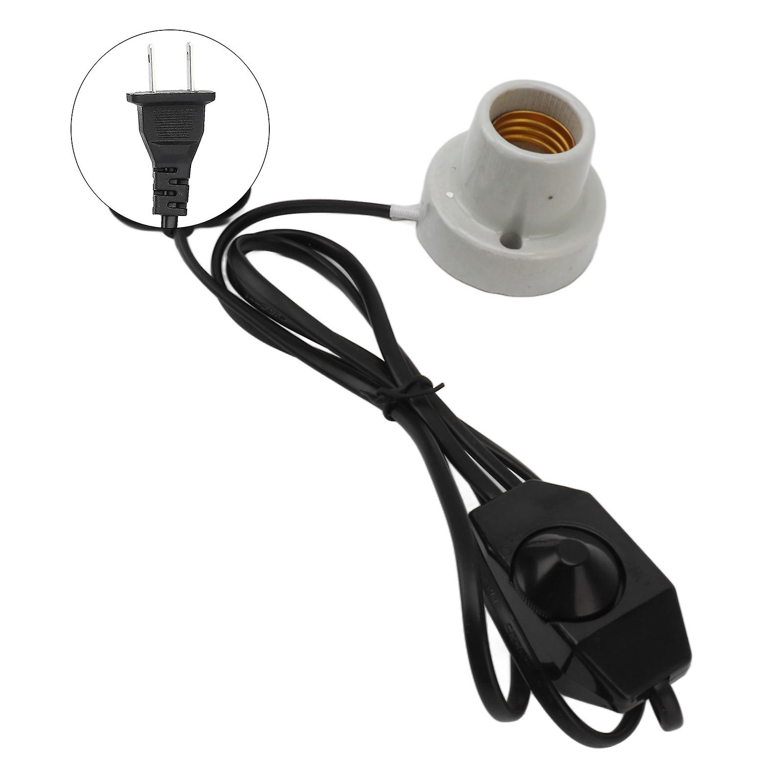 Reptile Ceramic Heat Lamp Holder Professional E27 Socket Reptile Heat Light Fixture Holder for Lizard Turtle Tortoise US Plug 120V
