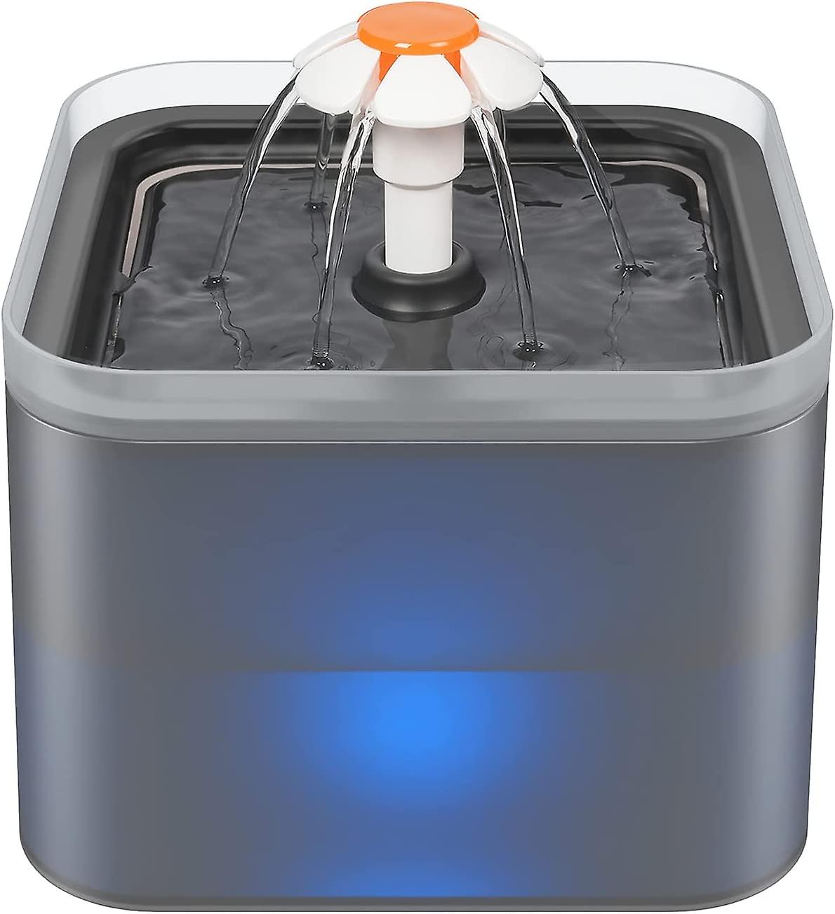 2L katthundvattenfontän, tyst kattvattendispenser med utbytbart filter
