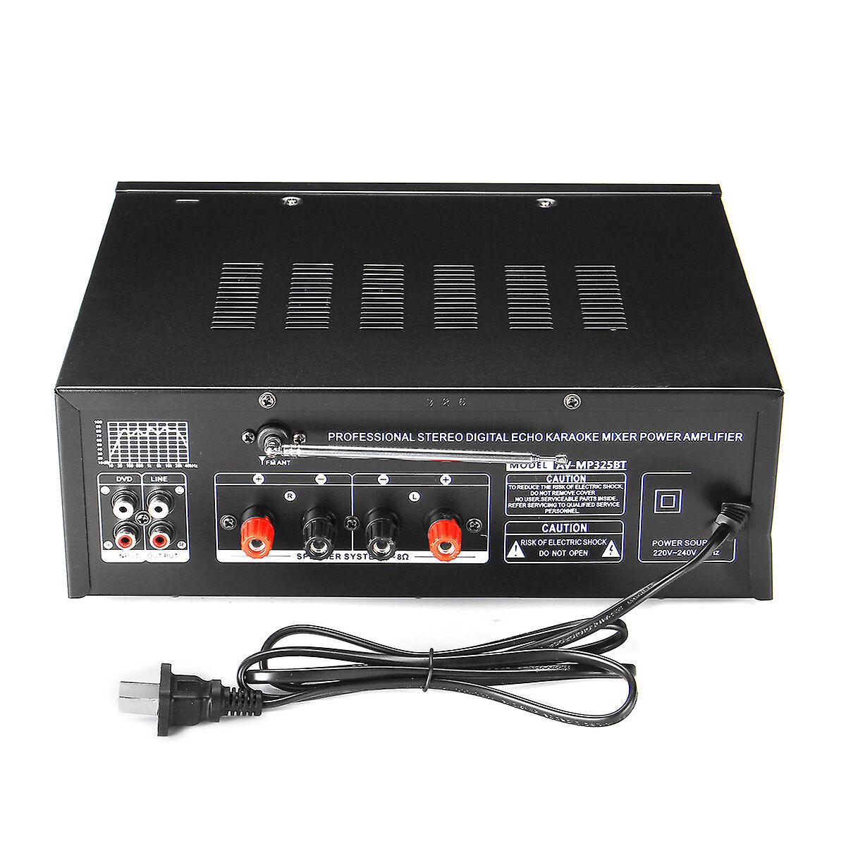 2000W Bluetooth Stereo Audio Power Amplifier Dual Channel Usb Sd Fm Fm Radio Eq With Remote Control 220v-240v For Home