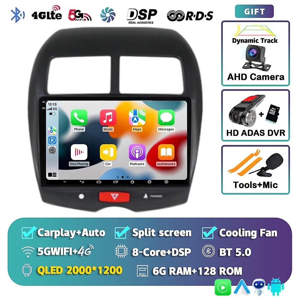 Android 13 Carplay Auto For Mitsubishi Asx 1 2010 2011 2013 2014 2015 2016 Car Radio Multimedia Gps Player Stereo Wifi+4g Bt Dsp