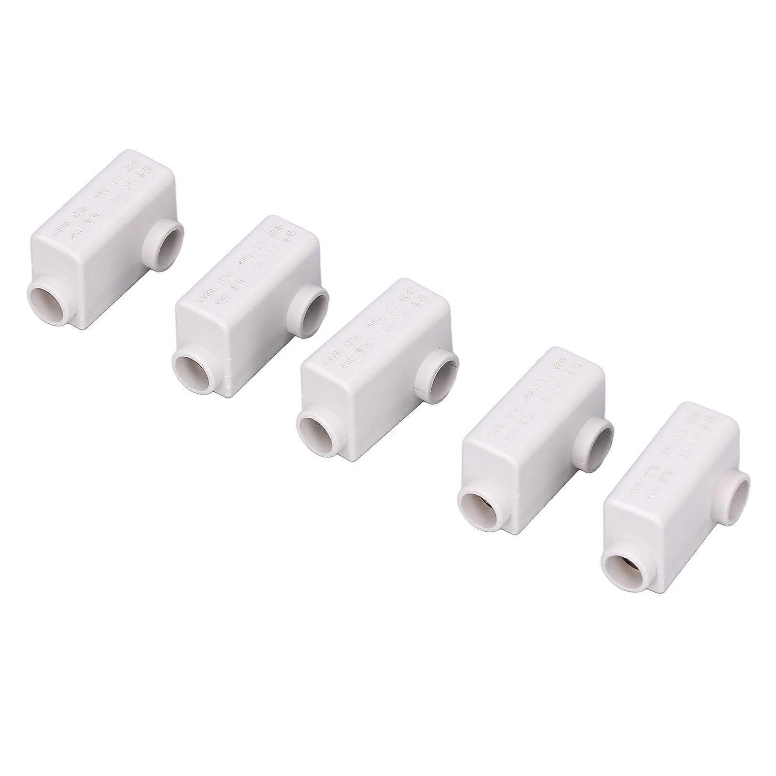 5Pcs Wire Connector T Type Splitter Screw Terminal Block Set Kit 1000V 80A ZKT16