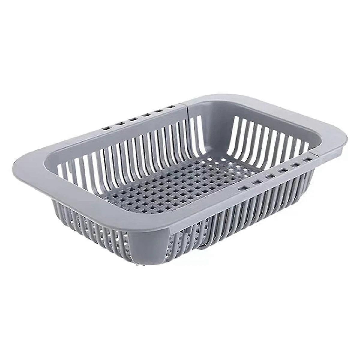 KesaPlan Collapsible Sink Colanders and Strainers Basket Extendable Plastic Fruit Vegetable Strainer Drainer Basket for Kitchen