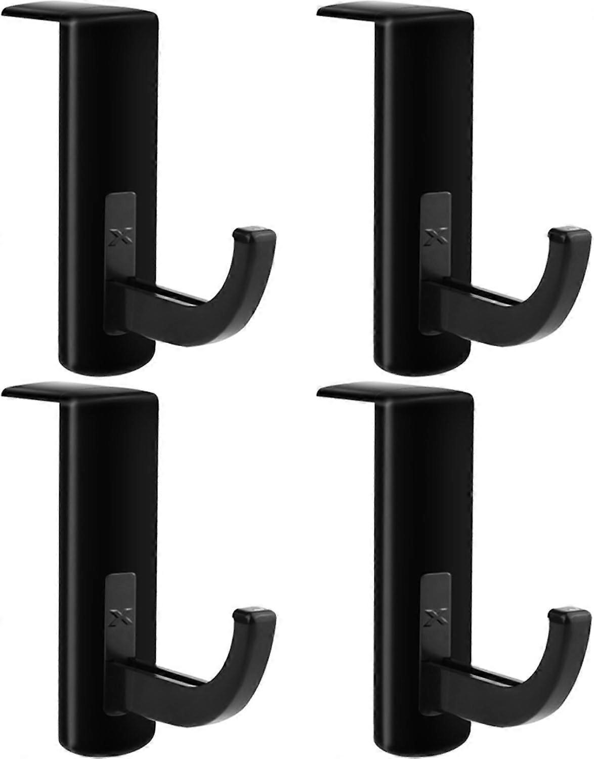 4 Pack Earphone Hanger Headphone Hook Headset Monitor Headset Holder Stick-on Hook, Black