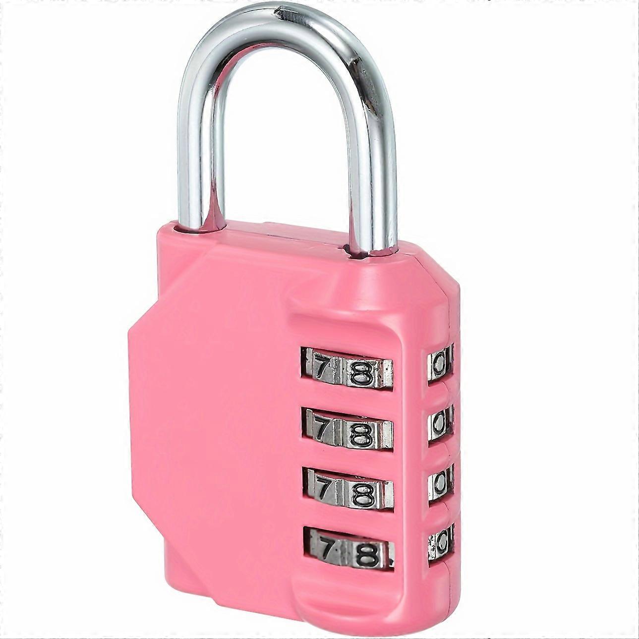 Combination lock, 4-digit padlock, for school gym sports lockers, fences, toolboxes, boxes, hitch lockers