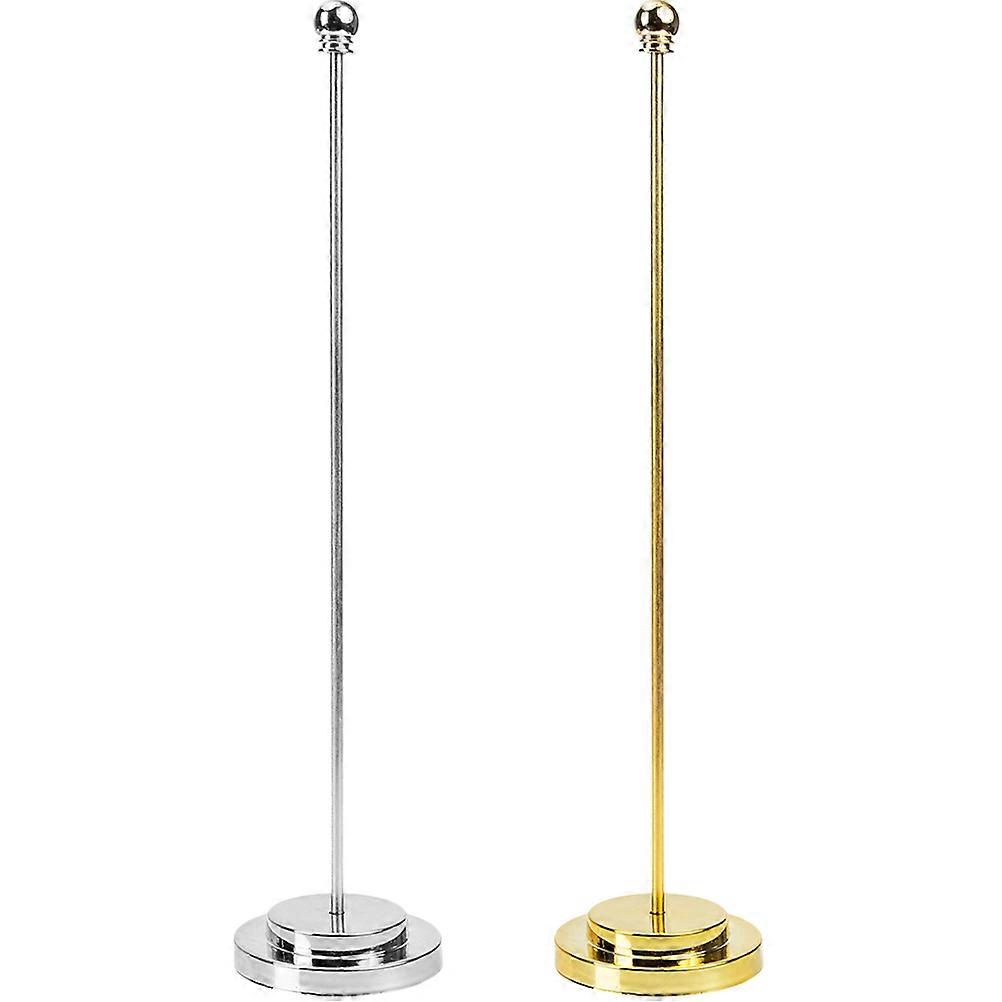 2Pcs Desktop Flagpole Metal Flagpole Desktop Flagpole Sturdy Flagpole Table Flag Pole