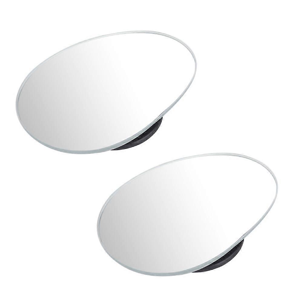 2pcs Adjustable 360 Car Rearview Convex Mirror For Car Reverse Wide Angle Vehicle Parking Rimless Mirrors Hd Blind Spot Mirror