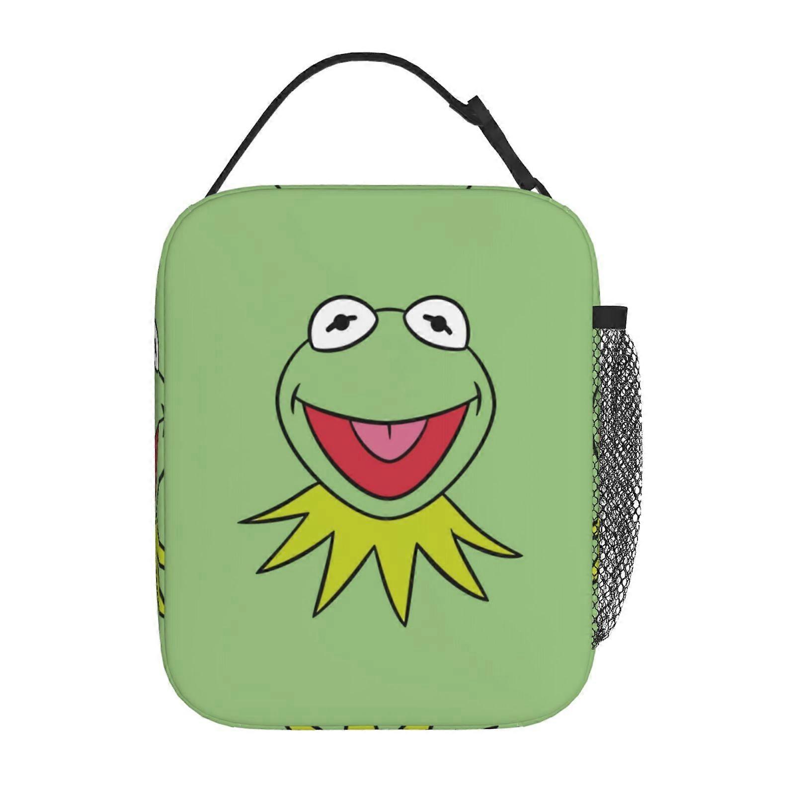 אנימה מצוירת קרמיט קופסת האוכל של הצפרדע - תיק אוכל מבודד לבנות בנים קופסת אוכל חמודה המתאימה למשרד עבודה בבית הספר למבוגרים