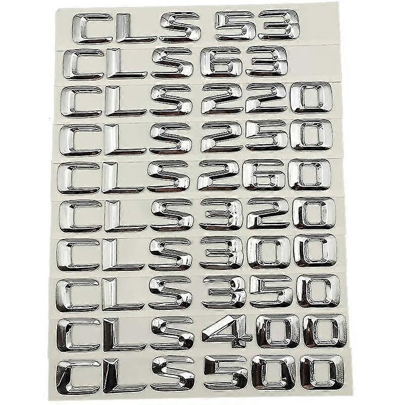 3D ABS auton kirjaimet tavaratilan merkki CLS53 CLS63 CLS260 CLS300 CLS350 CLS400 CLS500 tunnuslogo Mercedes W219 CLS W218 lisävarusteille