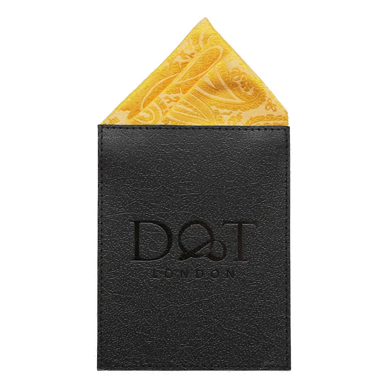 Gold Paisley Pre-Folded Pocket Square One Peak