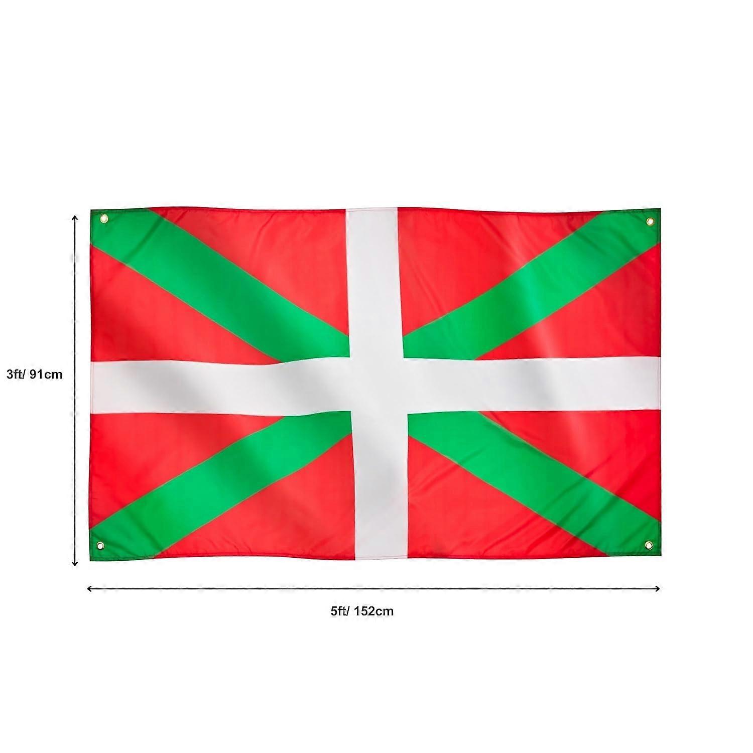 Baskenland vlag, Baskische vlag, oogje in elke hoek, pas vasco, Ikurria ...