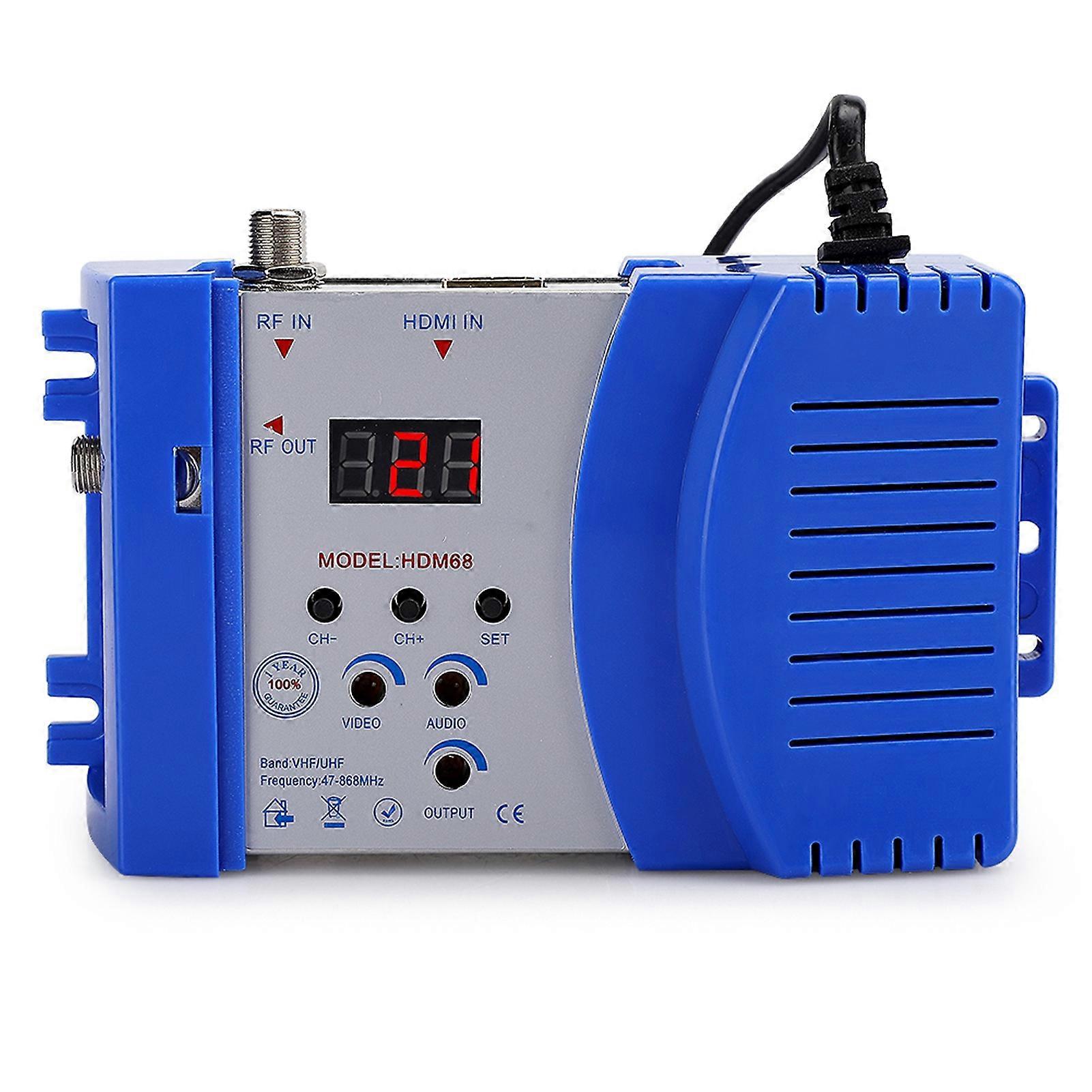 HD Modulator HDM68 Analog High Definition Multimedia Interface RF VHF / UHF Frequency Computer Accessories EU Plug 100240V