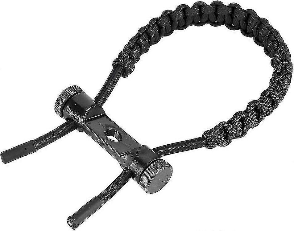 Bow Wrist Sling, Adjustable Durable Leather Compound Bow Wrist Sling. (1pc, Black) -z