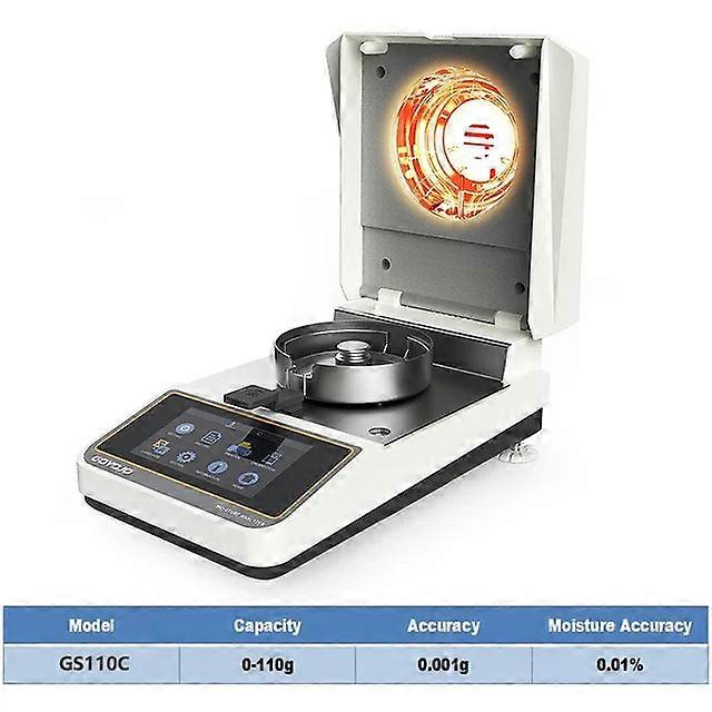 110G/0.001g/0.005g/0.01g Halogenový analyzátor vlhkosti pro vysokoteplotní 160°c Toucreen Display Usb & RS232 Connectivity
