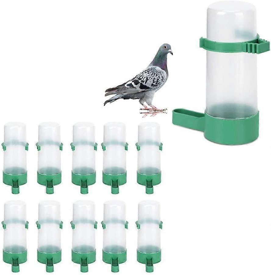 Birds Feeder Container, 10pcs Round Plastic Drinking Water Container